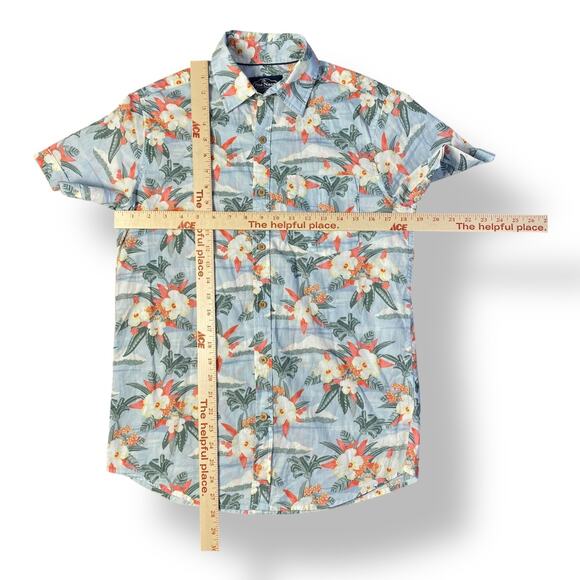 Nat Nast Short Sleeve Hawaiian Button Down Men’s‎ Size S Blue Beachy - Picture 4 of 8